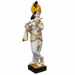 Good Gift 24 Marble Finish Shri Krishna Statue Murti Gift & Home Décor Big Size- Height 26 Inches