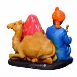 Rajasthani Cultural Love Couple with Camel Statue