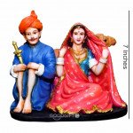 Rajasthani Cultural Love Couple with Camel Statue