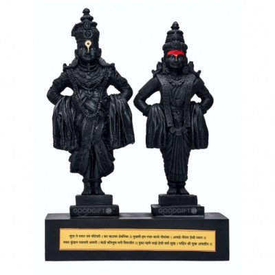 Shri Vitthal Rukmini Statue - Black color